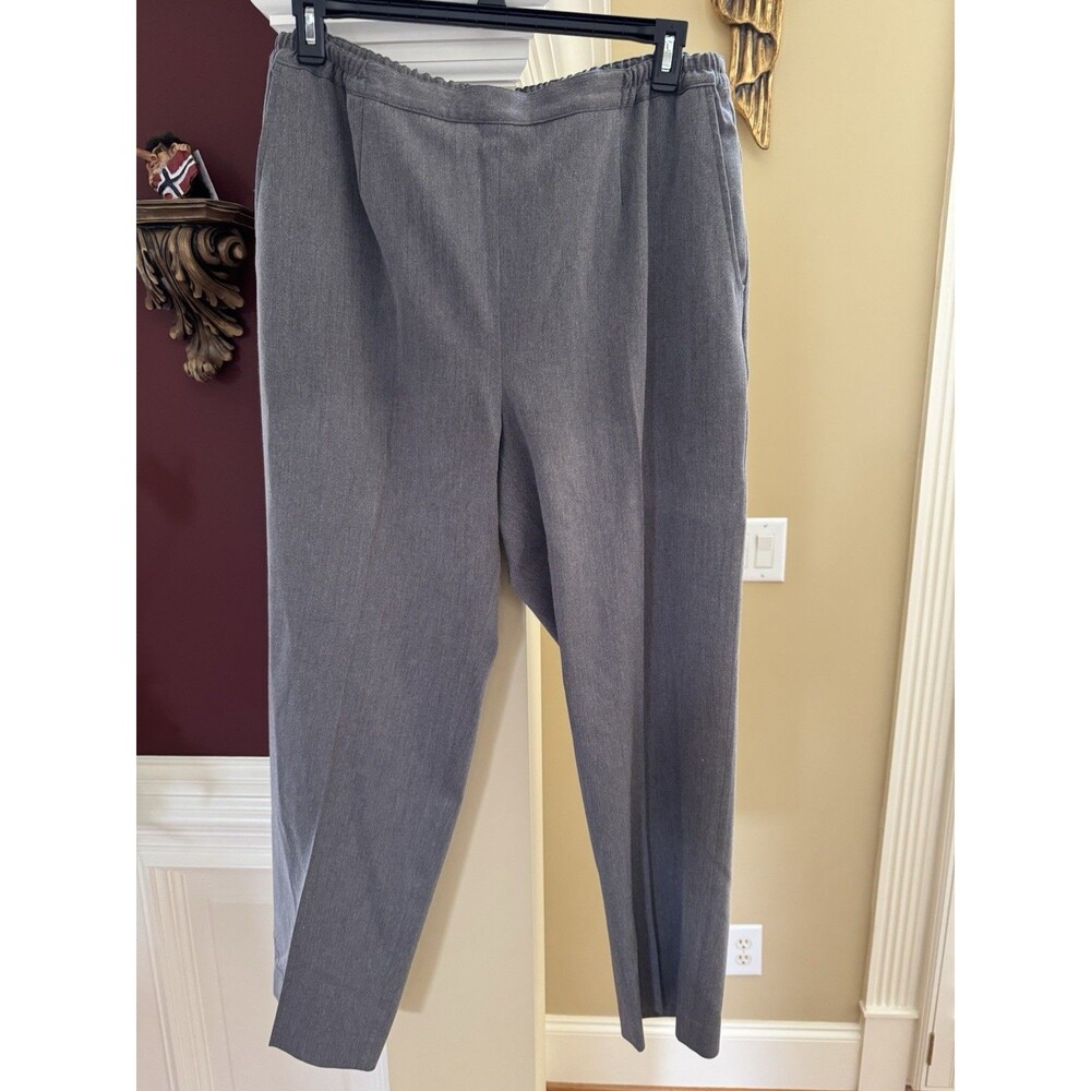 Appleseed’s Women’s Size 16W Polyester Pants Gray Elastic Waist Comfy